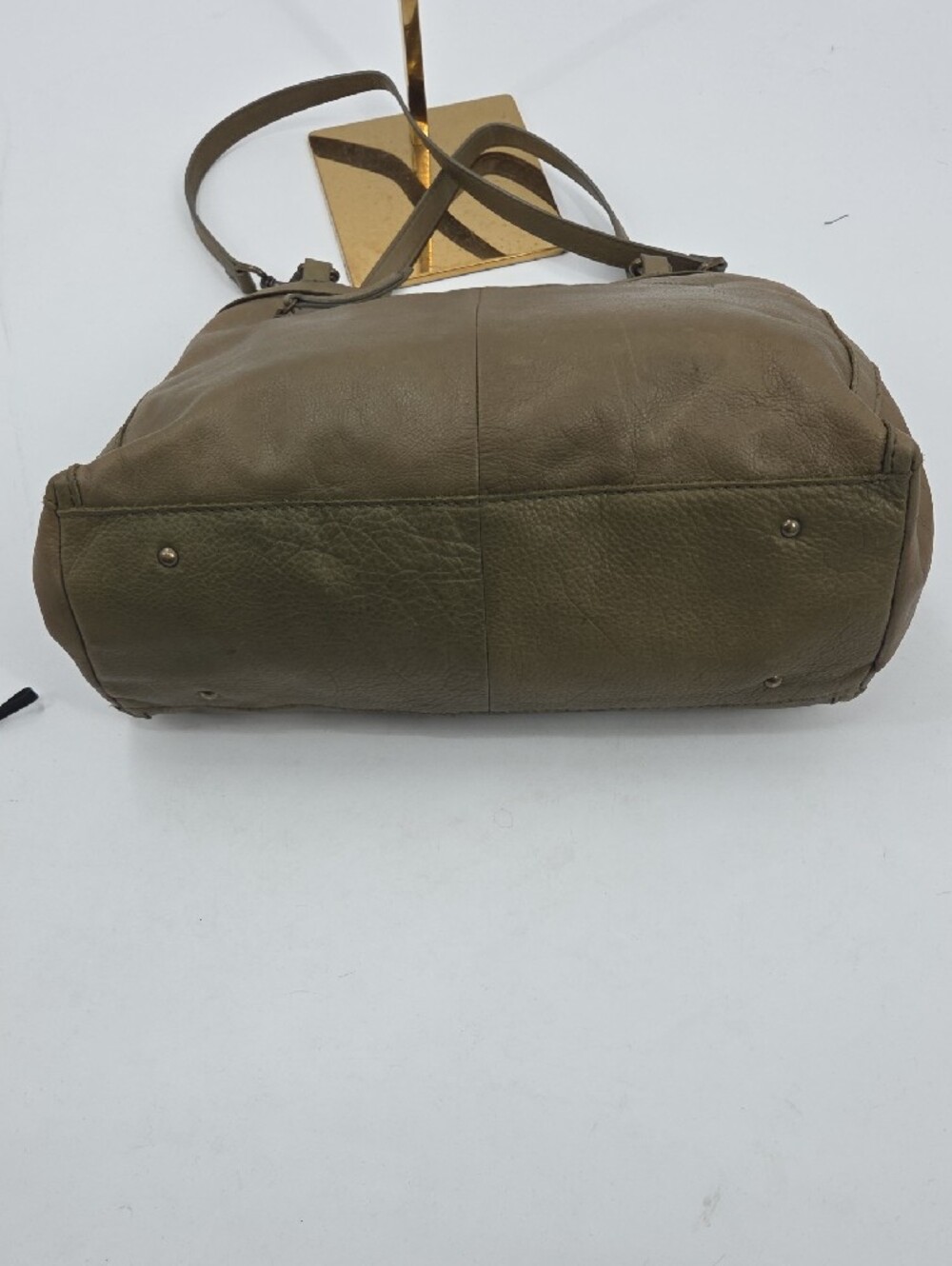 Olive Leather Shoulder Bag American Leather Co. - Picture 9 of 16